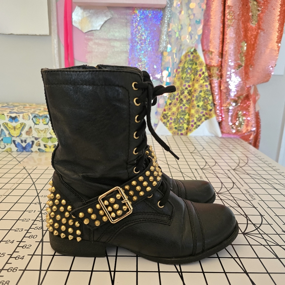Steve Madden Spiked Ternn Combat Boots